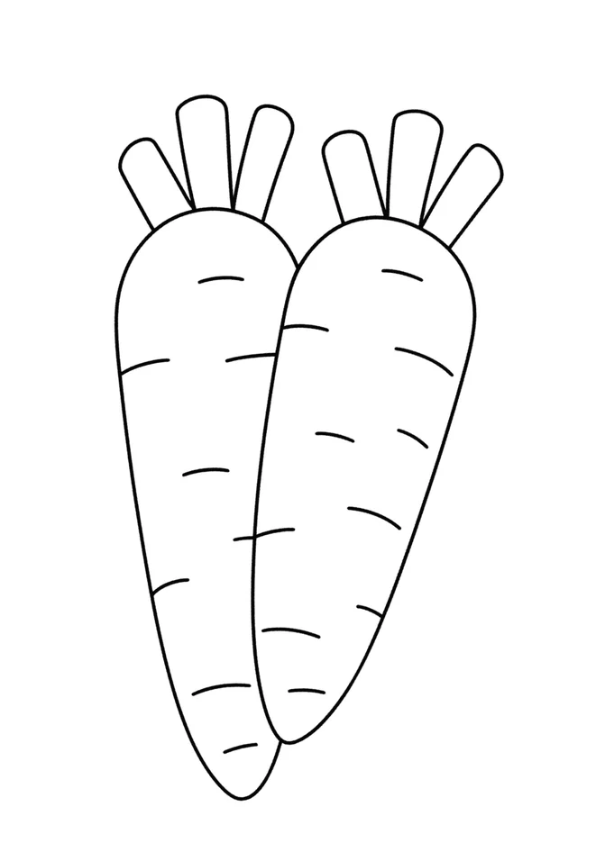 Desenho de cenoura para colorir - educação infantil (página 1)
